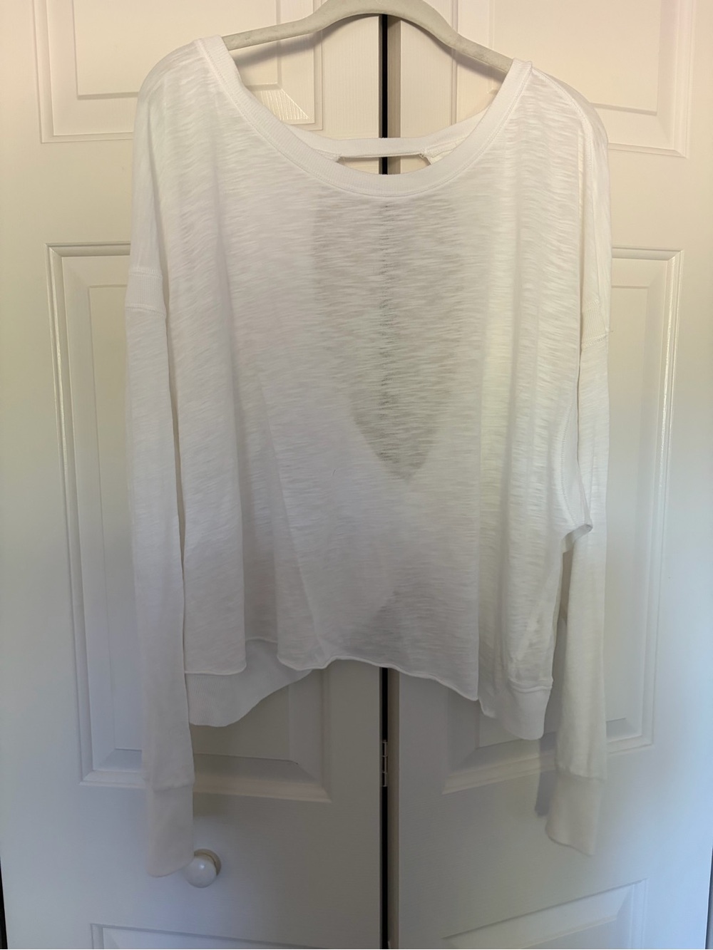 FP Movement by Free People Lightweight White Long Sleeve Pullover